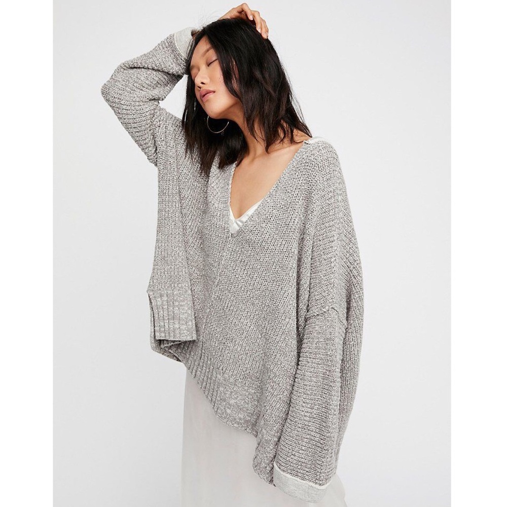 Free People Take Me Over V Neck Sweater
